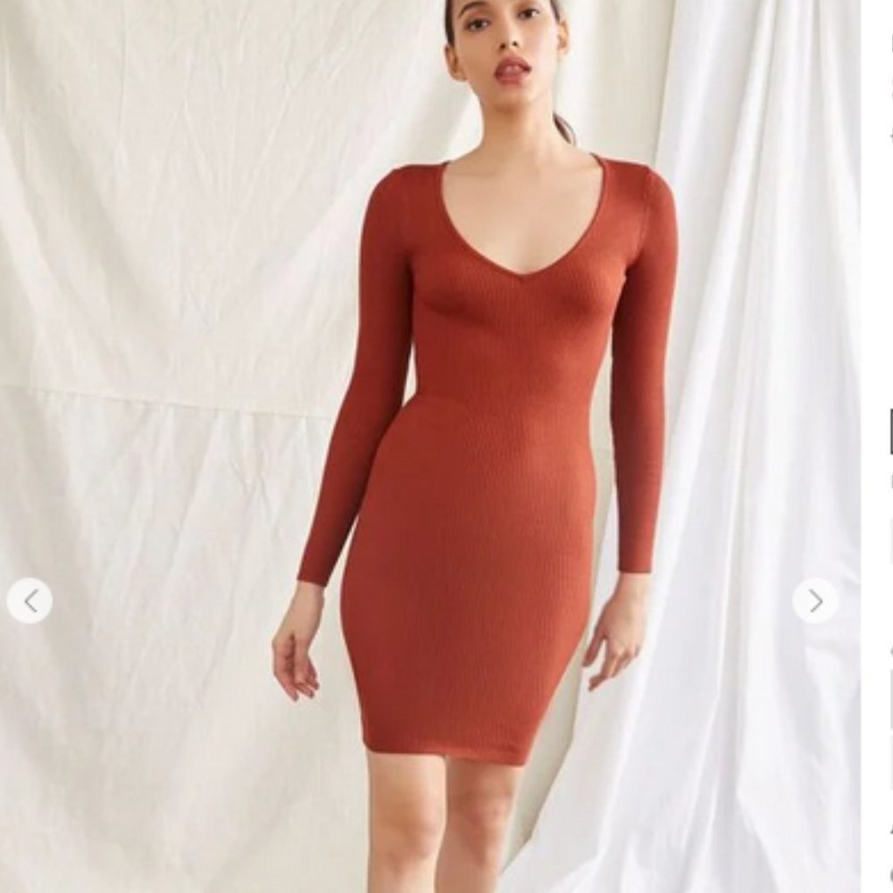 Ribbed Bodycon Mini Dress NWT M
